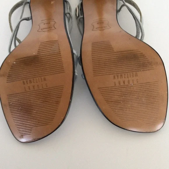 STUART WEITZMAN CRYSTAL FLOWER SANDALS SIZE 6 - Picture 14 of 16